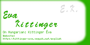 eva kittinger business card